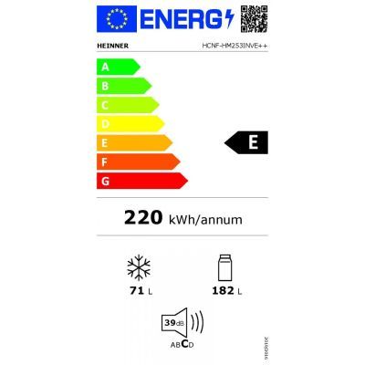 Combina frigorifica Heinner HCNF-HM253INVE++ Combina frigorifica Heinner HCNF-HM253INVE++