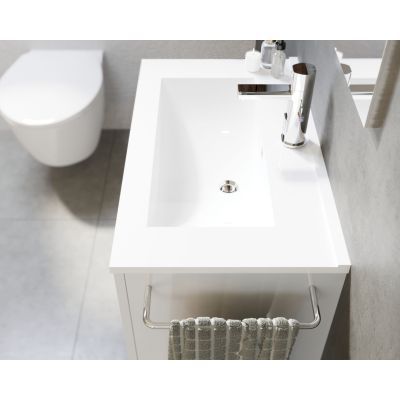 Comp Carla - baza 2 USI + LAV cm 60X36 maner Emotion alb + oglinda 213/EL cu lampa Venus FSC Mix