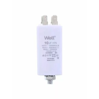 Condensator pornire motor 400V 30uF cu pin, Well MOTCAP-30UF-PN-WL