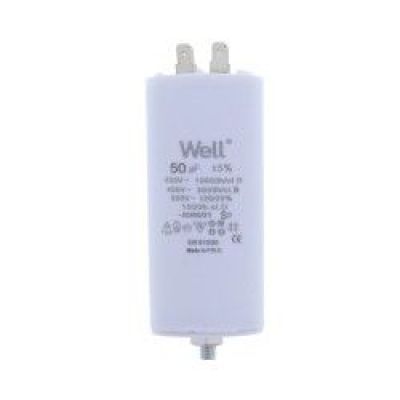 Condensator pornire motor 400V 50uF cu surub Well MOTCAP-50UF-PN-WL