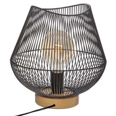 Black metal Wire Lamp H28 cm Jena Black 168213