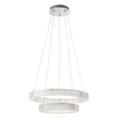 Suspensie LED Metis, 40W + 24W, 4000K, efect de cristal