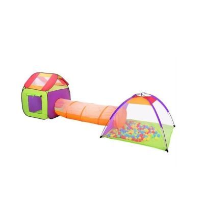 Cort pentru copii (CASA+TUNEL+200BILE) 00002881