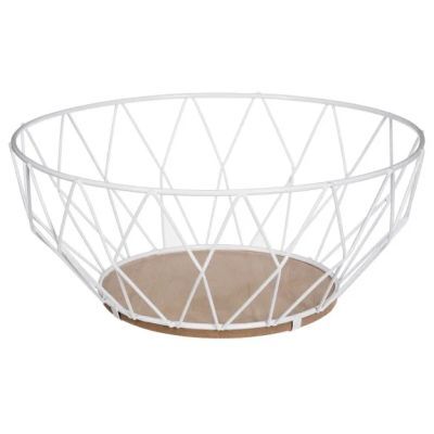 Cos de fructe Losange 28cm alb 150039B