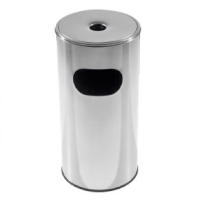 Cos de gunoi cu scrumiera inox d 30hx60cm 38773