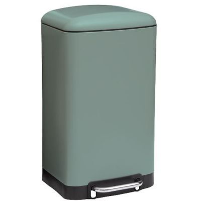 Cos de gunoi dreptunghiular cu pedala metalica 30L verde 133683E