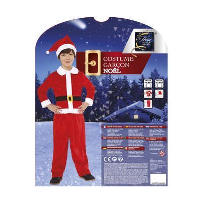 Costum de Mos Craciun pentru baieti 4/ 6 - 6/ 8 ani 162550g