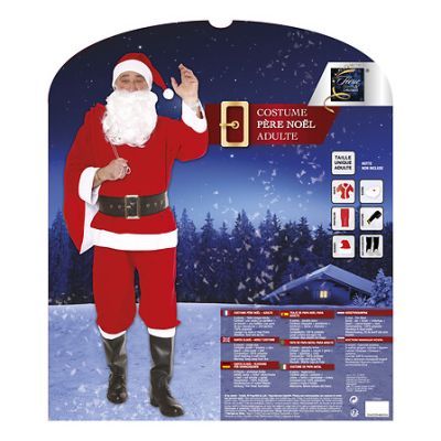 Costum de Mos Craciun pentru barbati, traditional, 6 piese, marime universala129564