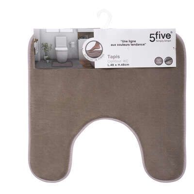 Covor contur wc, 48 x 48 cm,100 % poliester, taupe 140842g