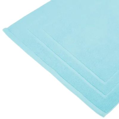 Covoras de baie bumbac albastru deschis 125898Q