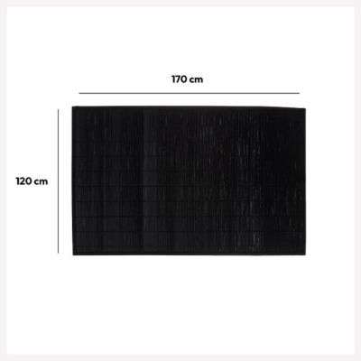 Covoras de baie din bambus cu lamele negre 120 x 170 cm, marimea L131570 A