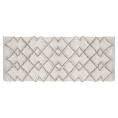 Covoras de baie Ethnic, Bumbac, Taupe, 50 x 120 cm 174714a