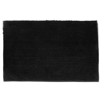 Covoras de baie negru mini chenille 50 x 80 cm 138043J