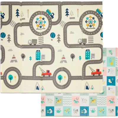 Covoras pliabil din spuma cu doua fete 180x200 cm pentru copii Km0008