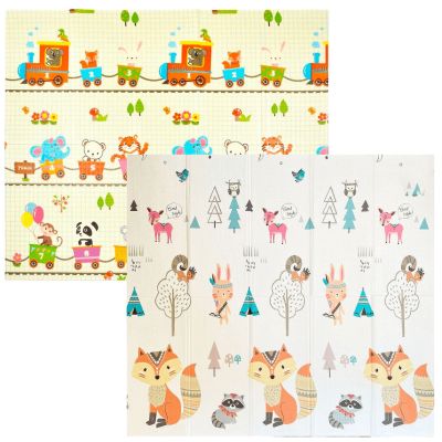 Covoras pliabil din spuma cu doua fete 180x200 cm pentru copii Km0008