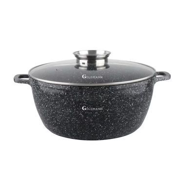 CRARTITA DIN ALUMINIU TURNAT CU CAPAC DIN STICLA 36X16CM / 13.5 L - GM0336