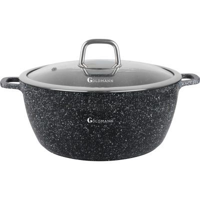 CRARTITA DIN ALUMINIU TURNAT CU CAPAC DIN STICLA 36X16CM / 13.5 L - GM0336