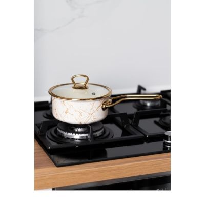 Craticioara emailata cu maner bej 18x9cm 2L 0135 GM4521-18B