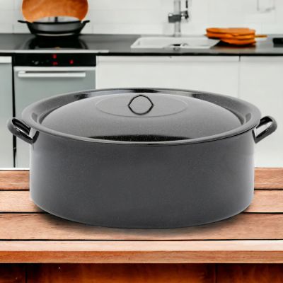 Cratita 57cm + capac neagra 50l