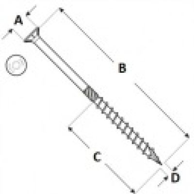 CS 35035 SURUB DE CONSTRUCTII CU CAP INECAT 3.5X35 200BUC/PACHET - 3101035