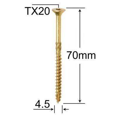 Cs 45040 surub de constructii cu CAP inecat 4.5X40 200BUC/PACHET 310204