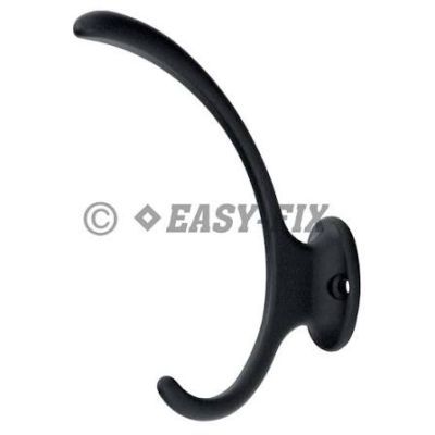 Cuier 2 carlige metalic 494.08.19 EAN negru 22151 Cuier 2 carlige metalic 494.08.19 EAN negru 22151