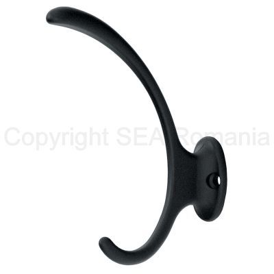 Cuier 2 carlige metalic negru 494.08.19 13774