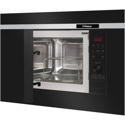 Cuptor cu microunde incorporabil Hansa 20l, sticle neagra AMG20BFH