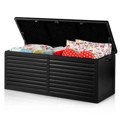Cutie gradina 143,5 x 57 x 53,5 cm 390 litri neagra 480100