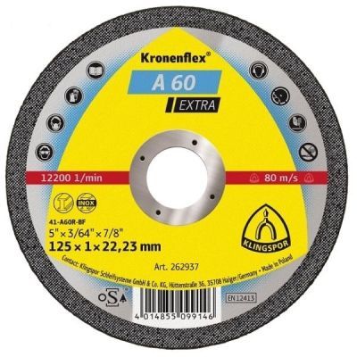 Disc abraziv Klingspor A60 Extra / D(Mm):115; B(Mm):1  613043