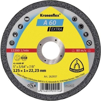 Disc abraziv Klingspor A60 Extra / D(Mm):125 B(Mm):1 613035