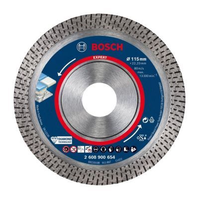 Disc diamantat, continuu, pentru debitare beton/caramida /piatra,115 x 22.23 x 1.4 mm, 2608900654