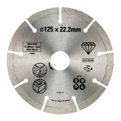 Disc diamantat pentru beton 125x22,2 mm STA38107-XJ