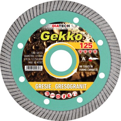 Disc diamantat pt gresie GEKKO 125 GK125