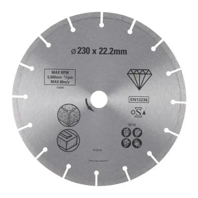 Disc diamantat segm. beton 230x22.2mm STA38142-XJ