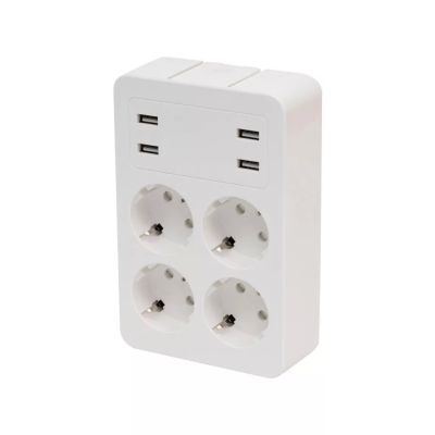 Distribuitor priza de perete cu 4 prize 4xUSB SI tavite NV 4 USB