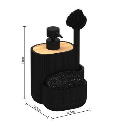 Dozator de sapun Blackwood cu accesorii 189787
