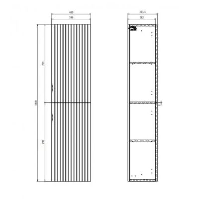 Dulap coloana tirso alb mat dsm fsc mic PBN-COC-061290 S1015-010