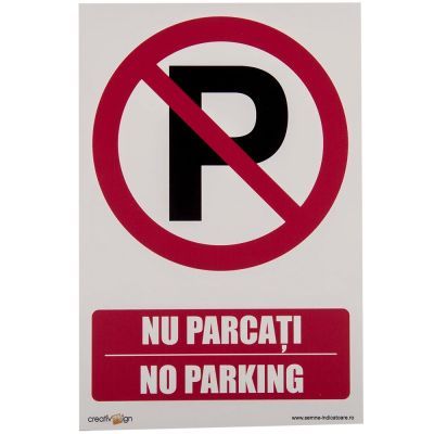 E0102 autocolant indicator nu parcati garaj 20x30