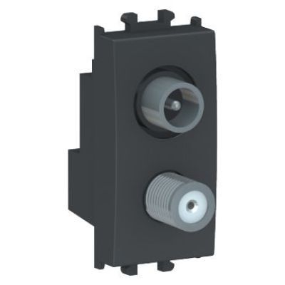 Easy styl priza TV-SAT de capat 1m negru