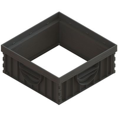 Extensie PP Base negru pt camin patrat A15-C250 300x300 8370E-N