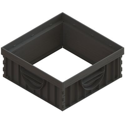 Extensie PP Base negru pt camin patrat A15-C250 300x300 8370E-N