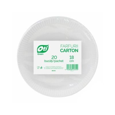 Farfurie carton oti green 18 cm 20buc/set 091659
