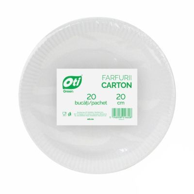 Farfurie carton oti green 20 cm 20buc/set 091660