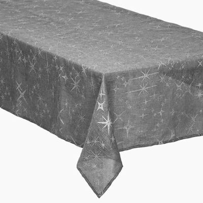 Fata de masa gri cu stelute 140x240 cm 152634 G