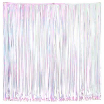 Fir betea cu franjuri decorativi pentru Craciun alb lucios 50 x 50 cm 122155bl
