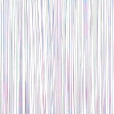 Fir betea cu franjuri decorativi pentru Craciun alb lucios 50 x 50 cm 122155bl