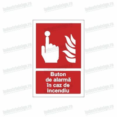 Fl0111 autocolant indicator buton de Incendiu