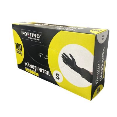 Fortino manusi nitril negru S 100/set 90019791 Fortino manusi nitril negru S 100/set 90019791