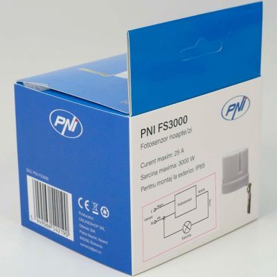 Fotosenzor noapte/zi 25A 3000W de exterior PMI-FS3000 Fotosenzor noapte/zi 25A 3000W de exterior PMI-FS3000